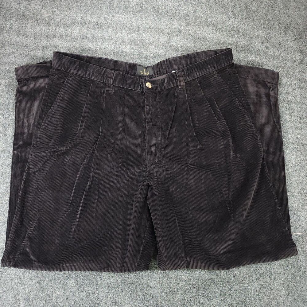 Bill Blass Black Label 40x30 Vintage 90s Dark Corduroy Pleated Pants NWT